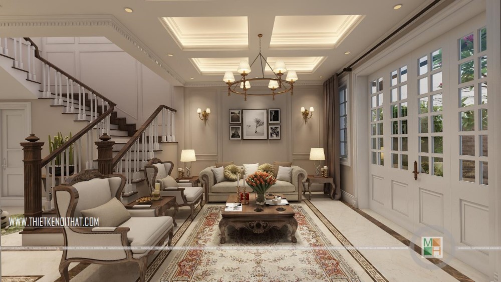 Thiết kế phòng khách sạn phong cách châu Âu tại Hà Nội